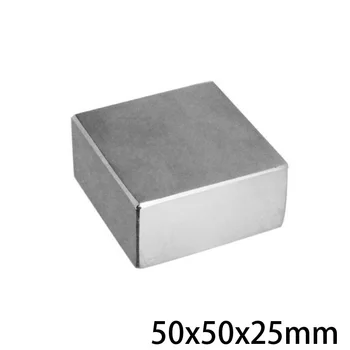 1 Szt. 50*50*25 Blok Silnych Magnesów Ziem rzadkich o Grubości 25 mm Prostokątne Magnesy Neodymowe 50x50x25 mm N35 Ogromny Magnes 50x50x25