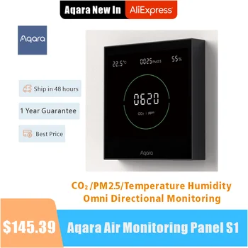 2023 Aqara Panel Monitoringu Powietrza S1 Wielokierunkowy Powietrza CO2 PM2.5 Kontrola temperatury i Wilgotności, Aby Aqara Homekit