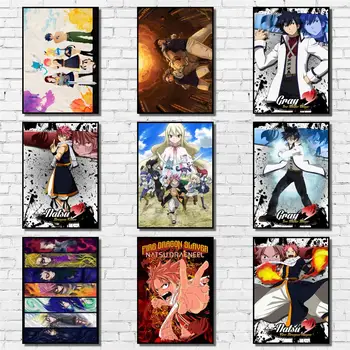 37 Wzorów Anime Fairy Tail Whitepaper Plakat grafika Malarstwo Zabawa Niezwykłe Naklejki na Ścianę dla Kawiarni Bar