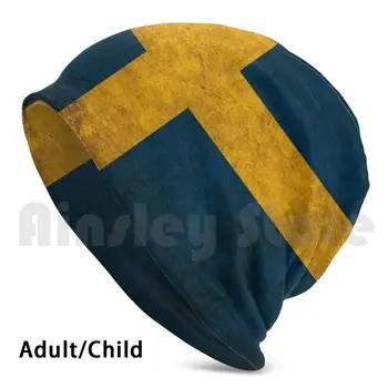 Czapka Z Flagą Szwecji, Sweter, Wygodna Czapka Z Flagą Szwecji, Flaga Szwecji