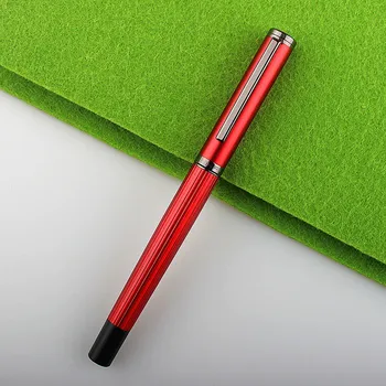 Jinhao niebieska, czerwona, Czarna, Metalowy Długopis, Czarny EF/F/Zakrzywione, Piękna Tekstura Drewna, Świetny Długopis Do Pisania, Biznes Biuro Długopis