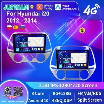 JUSTNAVI Android 10 radio Samochodowe Do Hyundai i20 2008-2014 Stereo Nawigacja GPS Carplay Auto Odtwarzacz Multimedialny Wideo, Bez 2Din DVD
