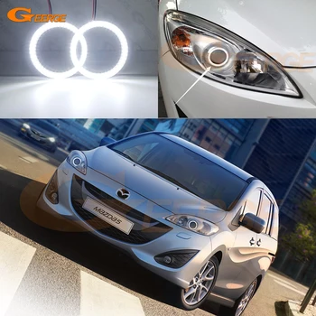 Mazda 5 Mazda5 Premacy CW 2010 2011 2012 2013 2014 2015 Ultra Jasny SMD LED Anielskie Oczka Halo Pierścień Zestaw Światło dzienne