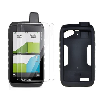 Ochraniacz ekranu ze Szkła Hartowanego 9H + Silikonowe Etui dla Garmin Montana 750i 700i 750 Turystyczne Przenośne GPS Akcesoria
