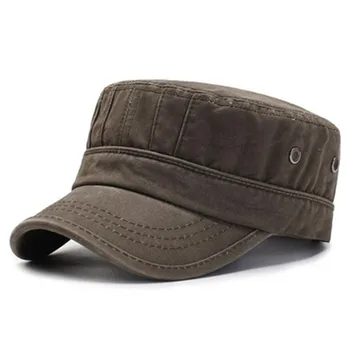 Oddychająca siatka czapki umyć bawełna wojskowe wojskowe czapki dla mężczyzn regulowana płaska marek męska czapka czapki języku czapka kapelusz tato