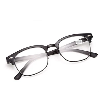 Okulary do czytania, Męskie I Damskie kwadratowe Vintage Okulary Do Czytania, Lekkie modne okulary dla dalekowzroczności +1 +1.5 +2 +2.5 +3 +3.5