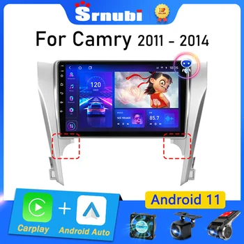 Radio samochodowe Srnubi Android 11 do Toyota Camry 7 XV 50 55 2011 - 2014 Multimedialny odtwarzacz 2 Din Carplay Stereo 4G GPS DVD radioodtwarzacz