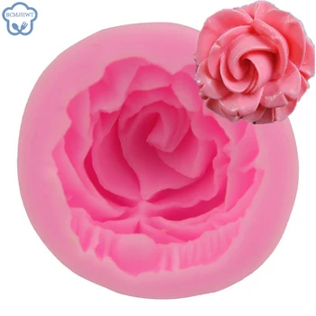 1 Kwitnąca Róża Silikonowa Forma Do Ciasta 3D Kwiat Fondant Formy Ciastko Galaretki Cukierki Czekoladowe Ozdoby do Pieczenia Narzędzie Formy