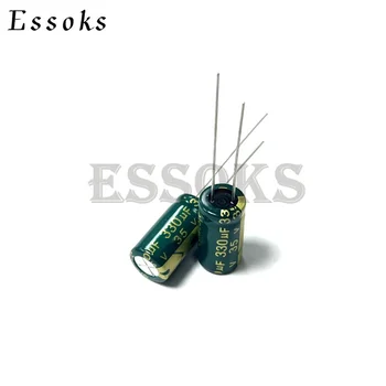 10szt Kondensator elektrolityczny 35V330 uf 35V 330 µf 8X16 mm o wysokiej Częstotliwości Niskie ESR Aluminiowe Kondensatory