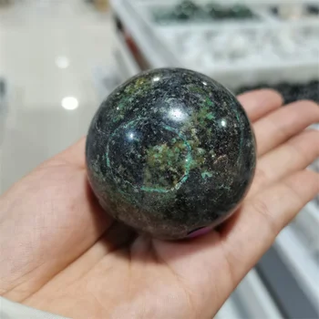 1szt Piękny Zielony Feniks Kamienną Kulę Naturalny Kryształ Lingqi mebel Dekoracje do domu
