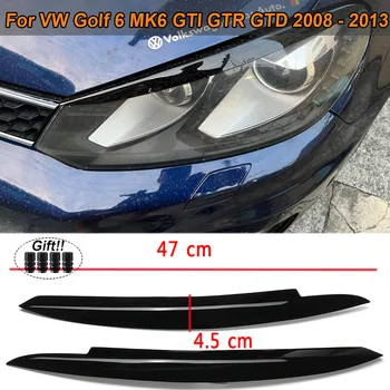 2 SZT. Powieki Przedni Reflektor Do Brwi Pokrywa Nakładka Na Oko Naklejki Do Volkswagen VW Golf 6 MK6 GTI GTR 2008-2013 Akcesoria Samochodowe