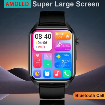 2022 Połączenie Bluetooth Smart-Zegarki Męskie AMOLED 368*448 HD Ekran Zawsze Wyświetlać Zegar Użytkownika Dial NFC SmartWatch Dla Huawei Xiaomi