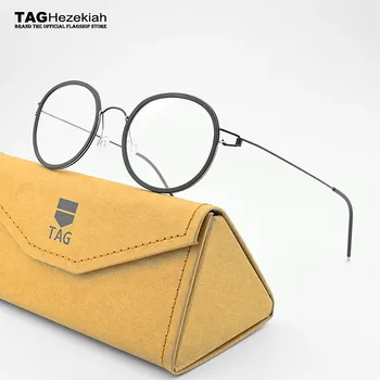 2023 TAG Marki Retro oprawki na okulary męskie tytanowe Czyste oprawki okularowe ręcznie damskie okulary do krótkowzroczności komputerowe okulary