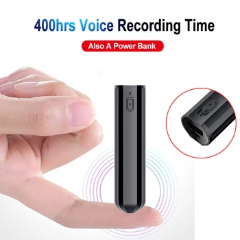 400 godzin przez Dłuższy czas nagrywania Mini USB 1536 Kb/s Dyktafon Cyfrowy Audio Aktywujący konto Długa żywotność baterii
