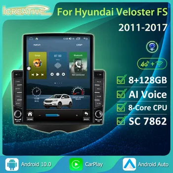 8G 128G IPS Dotykowy Do Hyundai Veloster FS 2011-2017 Multimedialny Odtwarzacz wideo GPS Stereo CarPlay DSP RDS Auto DVD HU Magnetofon