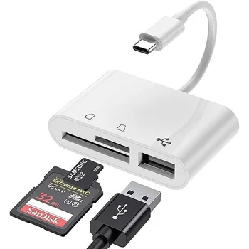 Adapter Type-C TF, CF SD czytnik Kart OTG Writer Compact Flash USB-C dla ipada Pro Huawei dla Macbook USB Type C Cardreader