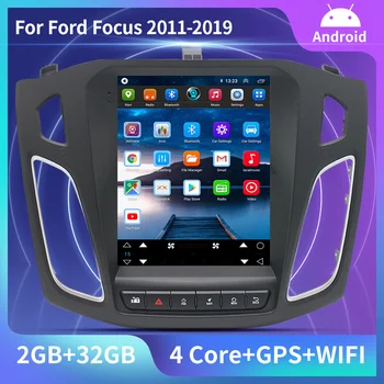 Android 10,0 2din Radio Samochodowe Do Ford Focus Mk 3 3 2011-2019 Stereo Wideo Odtwarzacz Multimedialny Nawigacja GPS Tesla Styl 9,7 CALI