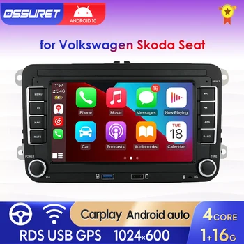 Android 10 radio Samochodowe do VW POLO GOLF 5 6 Plus PASSAT B6 JETTA TIGUAN TOURAN SHARAN SCIROCCO CADDY Seat Carplay Audio Stereo GPS