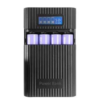 DIY Power Bank Case 4x18650 Pudełko Do Przechowywania Baterii 5 W Podwójny USB Mikro Cyfrowy Wyświetlacz Ładowania Etui Uchwyt na Baterie