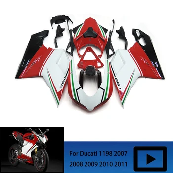 DLA Ducati 848 evo 1098 1098 1198 S 07-11 Zestaw инжекционного owiewki Zestaw obudowy motocykla 848 Evo1098 1098 1198 S 07 08 09 10 11