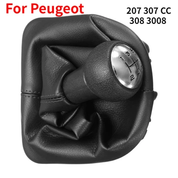 Do Peugeot 207 307 CC 308 3008 5-Biegowa Gałka Zmiany Biegów Z Kołnierzami Dźwignia Zmiany Biegów pokrywa Przeciwpyłowa Części Wnętrza