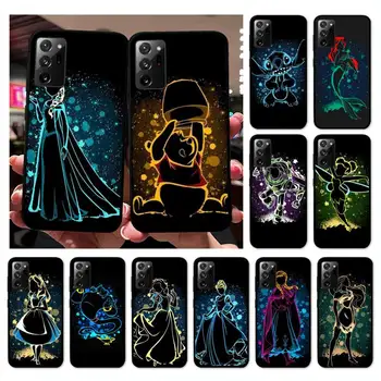 Etui do telefonu Disney Elsa Ariel Winnie the Pooh Stitch Samsung Note 5 7 8 9 10 20 pro plus lite ultra A21 12 02