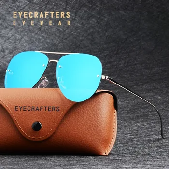 Eyecrafters Duże Oversize Damskie, Męskie Okulary Polaryzacyjne Modne UV400 nadmiernego oświetlenia Lustrzane Okulary przeciwsłoneczne Polaroid Pilot