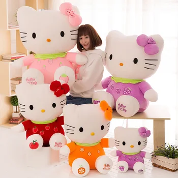 Hello Kitty Zabawki Pluszowe Słodkie Lalki Peluche Kawaii Piękny Sanrio Misia, Kt Kot Wystrój Pokoju Peluche dla Dzieci Zwierzęta Zabawki 30-55 cm