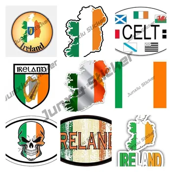 Irlandia Flaga Naklejka Naklejki Najwyższej Jakości Winylowa Naklejka Samochodowa Irlandia Akcesoria Flaga Rower Wodoodporny Krem Do Opalania Odblaskowe Naklejki
