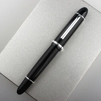 Jinhao X159 Długopis Czarny Akrylowy Beczki Srebrny Zacisk Iraurita Cienka Końcówka do Codziennego Pisania Biuro Podpis Szkoła