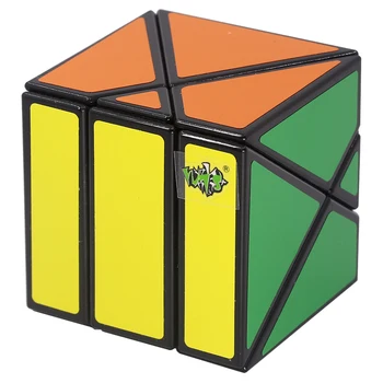 Najnowsza LanLan Magiczna Zagadka Skewb X Cube 4 Osi 5,7 cm, Cubo Magico Naklejki Alarm Profesjonalne Zabawki Edukacyjne dla Dzieci do zabawy