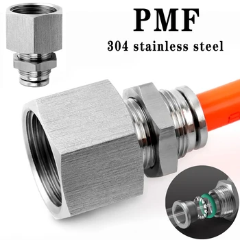 Przyłącze pneumatyczne ze stali nierdzewnej PMF304 z podziałem wewnętrznej gwintu zamocuj złącze 4 6 8 10 12 mm pneumatyczne szybkie połączenie