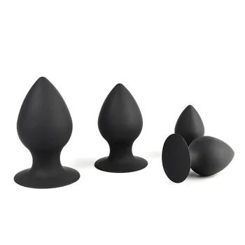 S/M/L/XL Silikonowy Korek Analny Anal Korki Unisex Seks Korek 4 Różnych Rozmiarów Zabawki dla Dorosłych, dla Mężczyzn/Kobiet Anal Symulator Dla Par BDSM