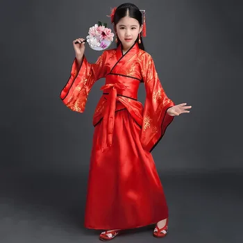 Starożytna Chińska Sukienka Dla Dziewczyn Dla Dzieci Kimono To Tradycyjny Etniczny Wachlarz Studencki Chór Taneczny Strój Japoński Styl Kimono Yukata