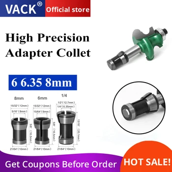 VACK 1/4 mm Precyzyjny adapter tulei 6-8 mm chwyt frezarka CNC Narzędzie Adaptery uchwyt 10 mm zmienić na 6 mm/8-6.35/ 8-6/ 10- 8 mm