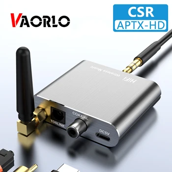 VAORLO CSR Odbiornik Bezprzewodowy APTX-HD Bluetooth 5,2 Hi-Fi Stereo, Adapter Audio Wsparcie Koncentrycznego Optycznego Włókna aptX-LL Do Wzmacniacza