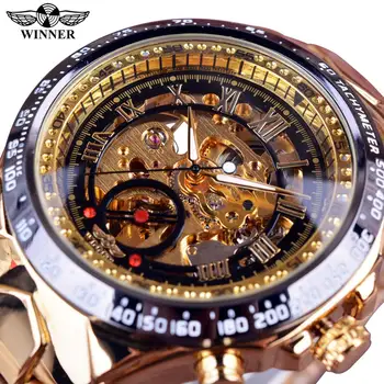 Zwycięzca Mechaniczne Sportowe Projekt Oprawy Złoty Zegarek Dla Mężczyzn S Zegarki Najlepsze Marki Luksusowych Montre Homme Zegarek Dla Mężczyzn Automatyczne Zegarki Ze Szkieletem